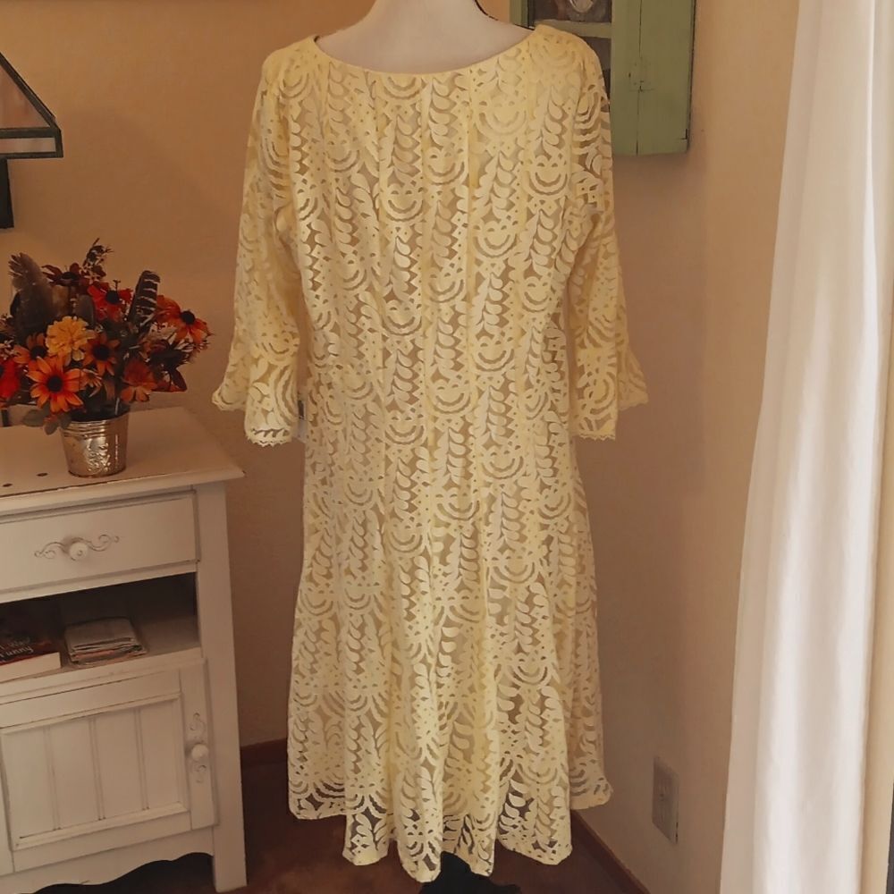 NWT Rabbit Rabbit Rabbit Yellow Lace Dress - Picture 6 of 13